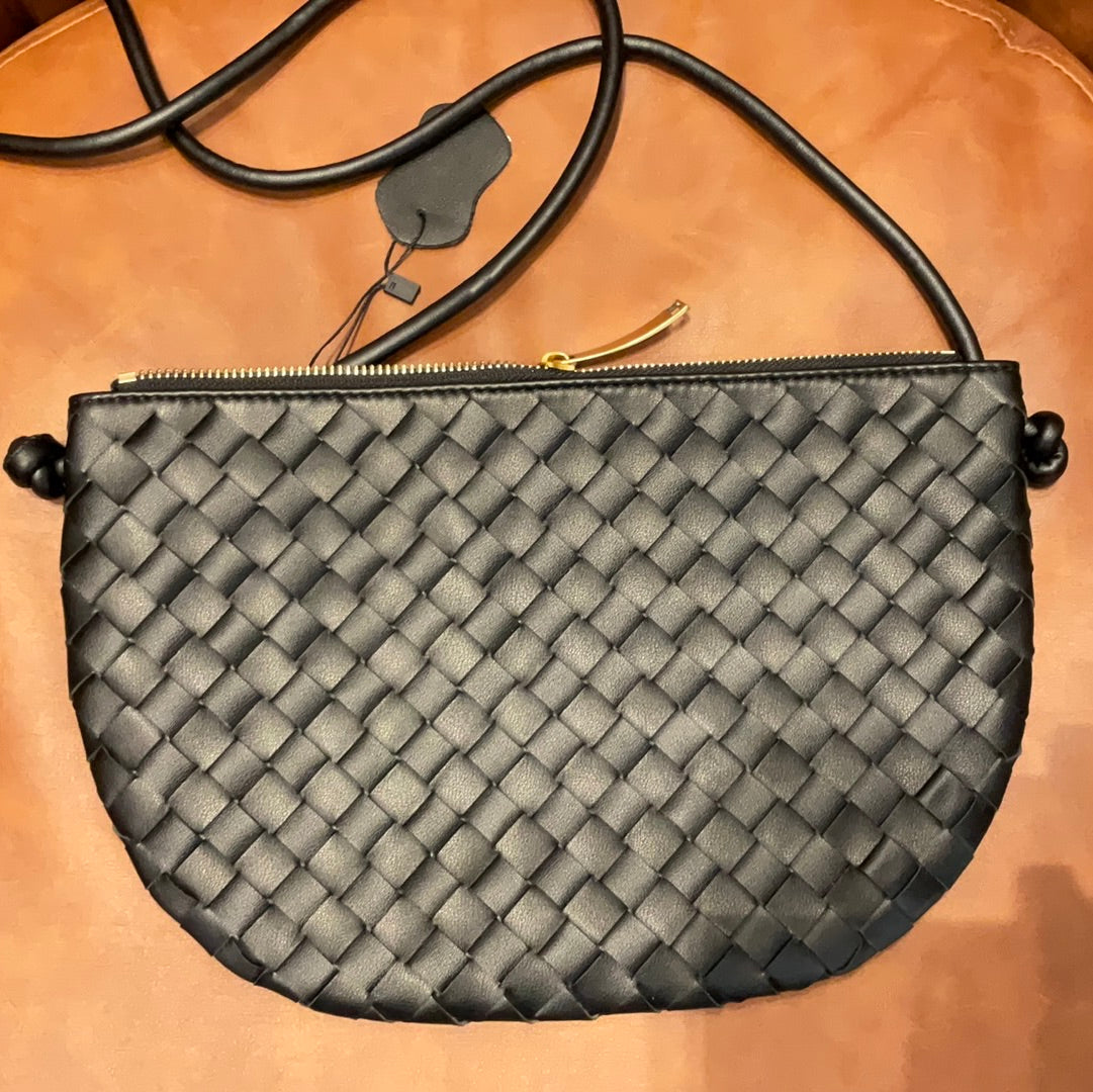 CLUT WOVEN LEATHER XBODY