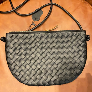 CLUT WOVEN LEATHER XBODY