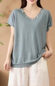 OUBE 8816 EMBROIDERED T