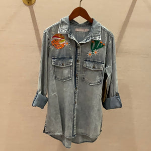 BILL FOLLOW THE SUN SHIRT- DENIM BT6402T