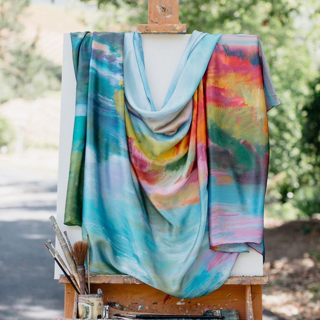 A. Healdsburg Lagoon Silk Scarf