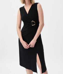 BLACK WRAP DRESS 231052