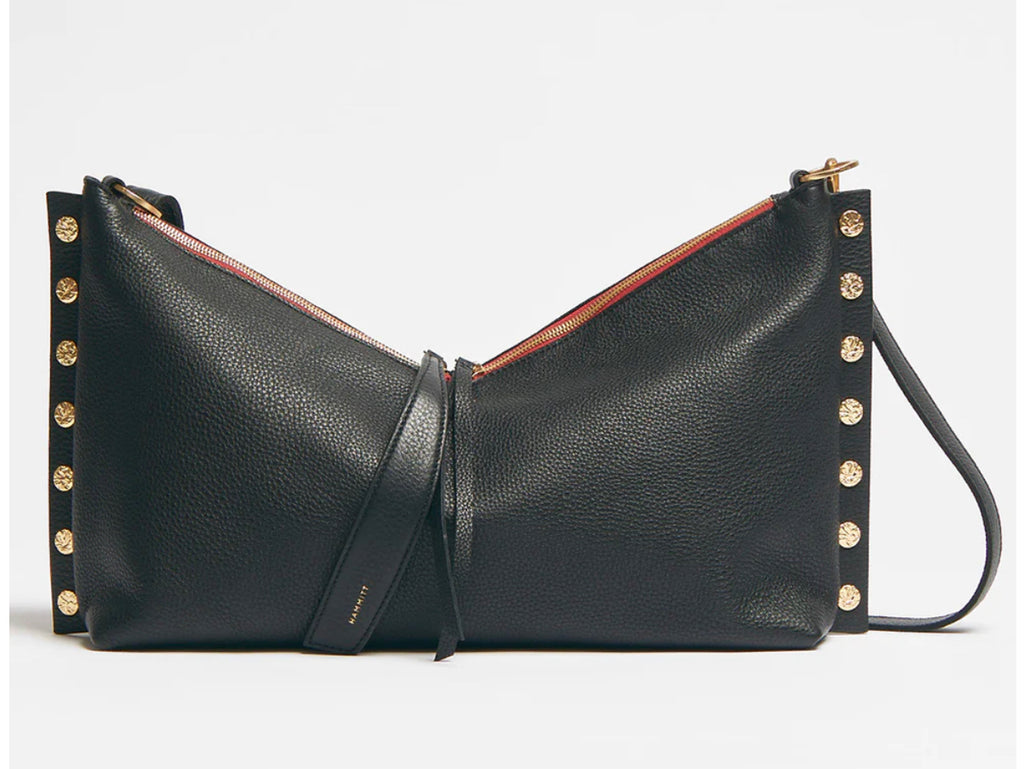 HAMM MR. G SHOULDER BAG BLACK W/RED ZIPPER