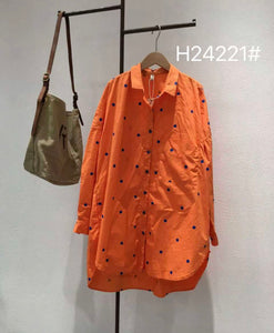 MAWE 24221 COTTON POLKA DOT BLOUSE