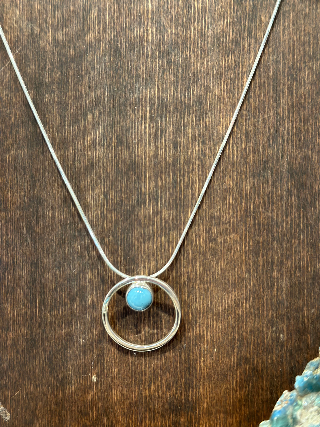 Swedish Blue Cirkel Necklace Pendant